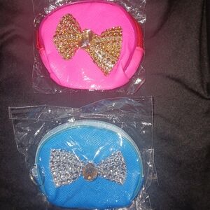 NEW Bundle of Girl mini bow rhinestone bling purse